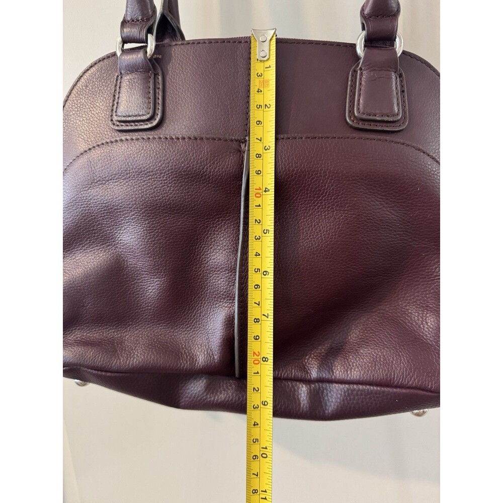 Tignanello Purple Plum  Leather Handbag  w/Feet - Picture 11 of 11